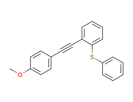 Molecular Structure of 128039-28-1 (Benzene, 1-[(4-methoxyphenyl)ethynyl]-2-(phenylthio)-)