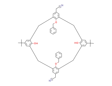 5,17-Di-tert-butyl-11,23-bis(cyanomethyl)-25,27-bis(benzyloxy)calix<4>arene-26,28-diol