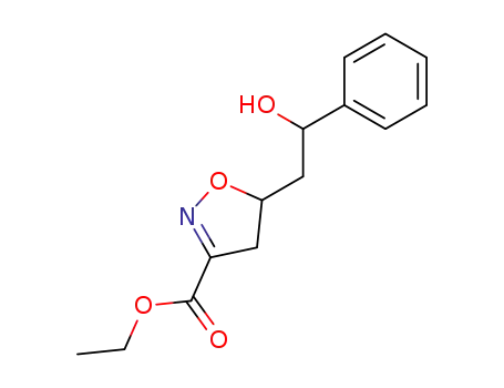 5-(2-Hydroxy-2-phenyl-ethyl)-4,5-dihydro-isoxazole-3-carboxylic acid ethyl ester