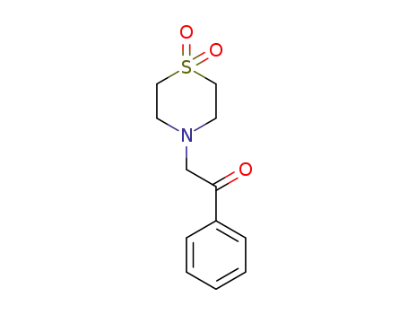 Molecular Structure of 155392-50-0 (Ethanone, 2-(1,1-dioxido-4-thiomorpholinyl)-1-phenyl-)