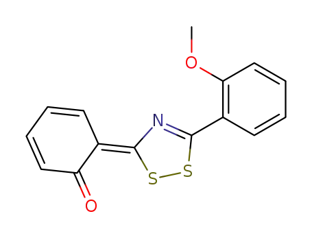 2,4-Cyclohexadien-1-one,
6-[5-(2-methoxyphenyl)-3H-1,2,4-dithiazol-3-ylidene]-