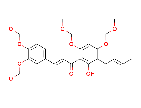 2',3,4,4',6'-Pentahydroxy-3'-prenylchalcone, derivative of