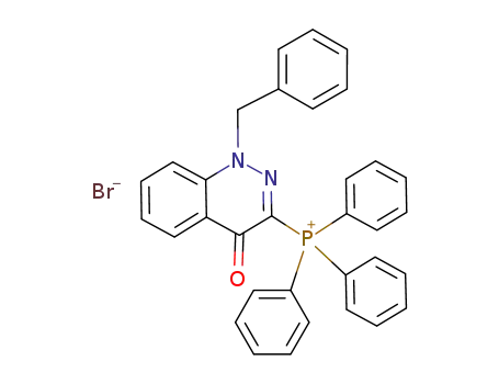 Molecular Structure of 109773-32-2 ((1-Benzyl-4-oxo-1,4-dihydro-cinnolin-3-yl)-triphenyl-phosphonium; bromide)