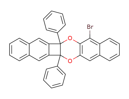 bromo-7 diphenyl-5b,13a dihydro-5b,13a dinaphto <2',3'-e:2,3-3,4> cyclobuta <1,2-b> <dioxinne-1,4>