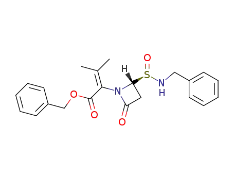 benzyl 2-<(2R,R<sub>S</sub>)-2-benzylsulphinamoyl-4-oxoazetidin-1-yl>-3-methylbut-2-enoate