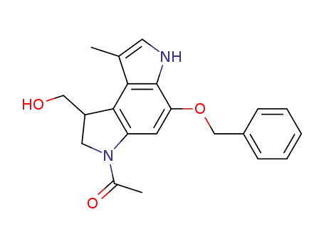 5-(benzyloxy)-1,2,3,6-tetrahydro-8-methyl-3-acetylbenzo<1,2-b:4,3-b'>dipyrrole-1-methanol