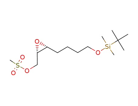 Molecular Structure of 183610-76-6 (Oxiranemethanol, 3-[4-[[(1,1-dimethylethyl)dimethylsilyl]oxy]butyl]-,methanesulfonate, (2S,3R)-)