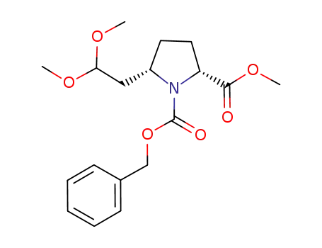 (2R,5S)-N-benzyloxycarbonyl-2-methoxycarbonyl-5-(2,2-dimethoxyethyl)-pyrrolidine