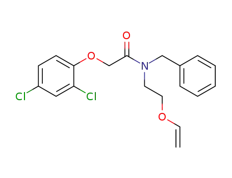 Molecular Structure of 79967-90-1 (N-Benzyl-2-(2,4-dichloro-phenoxy)-N-(2-vinyloxy-ethyl)-acetamide)