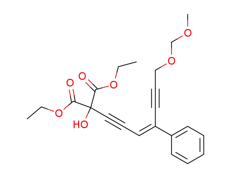 2-Hydroxy-2-((Z)-7-methoxymethoxy-4-phenyl-hept-3-ene-1,5-diynyl)-malonic acid diethyl ester
