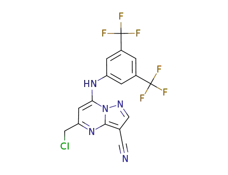 Pyrazolo[1,5-a]pyrimidine-3-carbonitrile,
7-[[3,5-bis(trifluoromethyl)phenyl]amino]-5-(chloromethyl)-