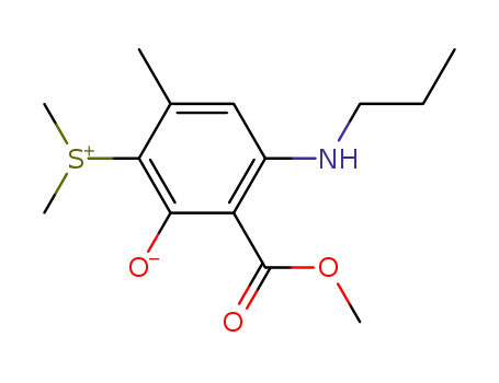 2-Methoxycarbonyl-5-methyl-6-dimethylsulfonio-3-(propyl-1'-amino)-phenolat