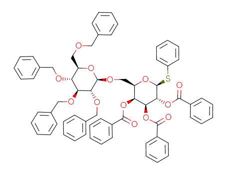 phenyl 2,3,4-tri-O-benzoyl-6-O-(2,3,4,6-tetra-O-benzyl-β-D-glucopyranosyl)-1-thio-β-D-galactopyranoside