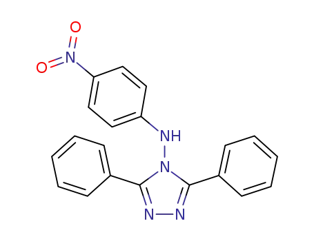 Molecular Structure of 55135-00-7 ((3,5-diphenyl-[1,2,4]triazol-4-yl)-(4-nitro-phenyl)-amine)