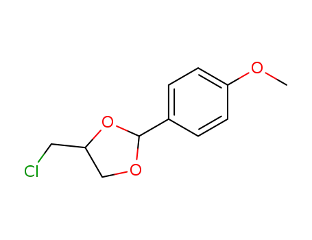 Molecular Structure of 4469-48-1 (4-(chloromethyl)-2-(4-methoxyphenyl)-1,3-dioxolane)
