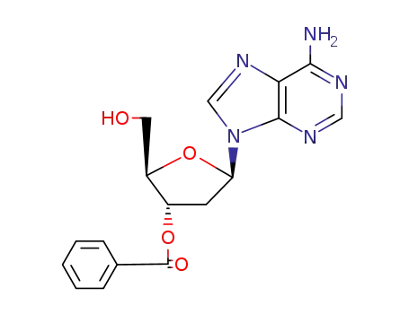 Molecular Structure of 51549-55-4 (Adenosine, 2'-deoxy-, 3'-benzoate)