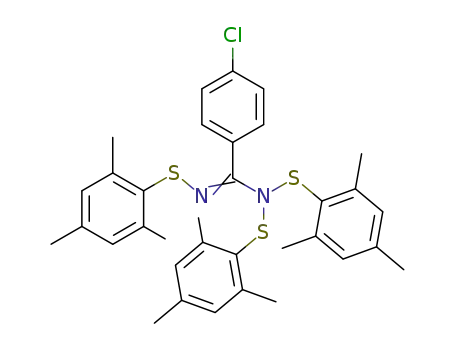 N,N,N'-tris<(2,4,6-trimethylphenyl)thio>-4-chlorobenzenecarboximidamide