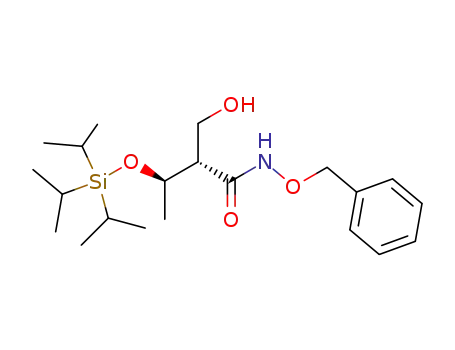 (2S,3R) O-benzyl 2-(hydroxymethyl)-3-<(tri-i-propylsilyl)oxy>butanohydroxamate