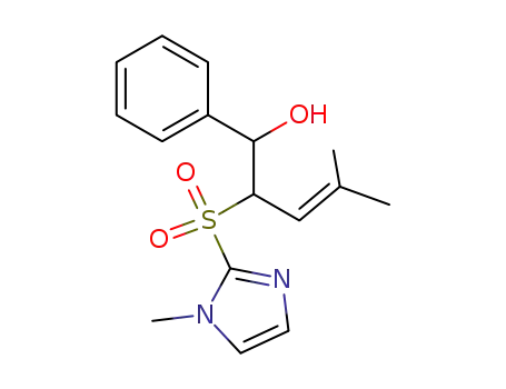 4-Methyl-2-(1-methyl-1H-imidazole-2-sulfonyl)-1-phenyl-pent-3-en-1-ol