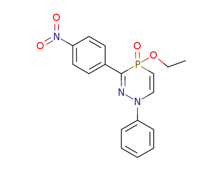 Molecular Structure of 51104-63-3 (1,2,4-Diazaphosphorine,
4-ethoxy-1,4-dihydro-3-(4-nitrophenyl)-1-phenyl-, 4-oxide)