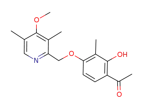 Molecular Structure of 942133-84-8 (1-[2-hydroxy-4-[(4-methoxy-3,5-dimethyl-2-pyridyl)methoxy]-3-methylphenyl]ethanone)