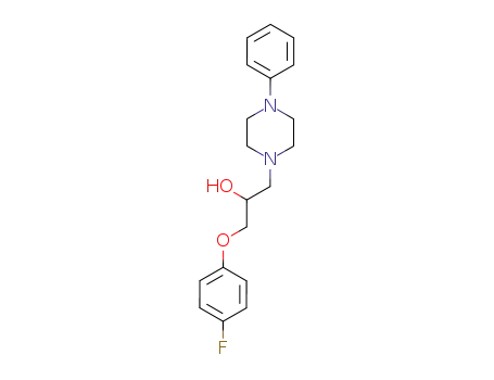 Molecular Structure of 66307-49-1 (α-[(4-Fluorophenoxy)methyl]-4-phenyl-1-piperazineethanol)
