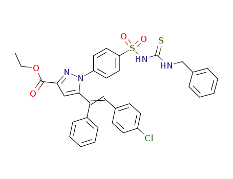 C<sub>34</sub>H<sub>29</sub>ClN<sub>4</sub>O<sub>4</sub>S<sub>2</sub>