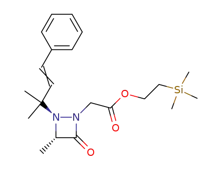 4-methyl-1-(2-methyl-4-phenylbut-3-en-2-yl)-2-<((2-trimethylsilyl)ethoxy)carbonyl)methyl>-1,2-diazetidin-3-one