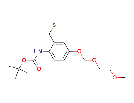 [2-Mercaptomethyl-4-(2-methoxy-ethoxymethoxy)-phenyl]-carbamic acid tert-butyl ester