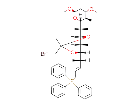 ((E)-(S)-4-{(4S,5R,6S)-6-[(S)-1-((2R,3R,4S,6R)-4,6-Dimethoxy-3-methyl-tetrahydro-pyran-2-yl)-ethyl]-2,2,5-trimethyl-[1,3]dioxan-4-yl}-pent-2-enyl)-triphenyl-phosphonium; bromide