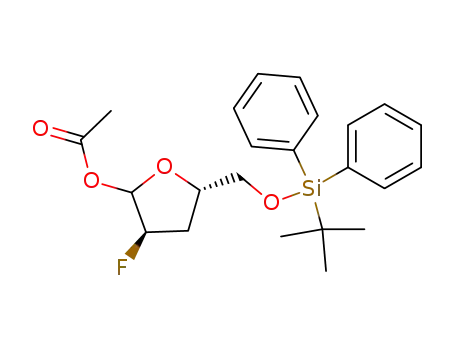 1-O-acetyl-5-O-(t-butyldiphenylsilyl)-2,3-dideoxy-2-fluoro-D-erythro-pentafuranose