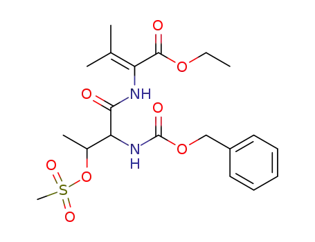 2-(2-Benzyloxycarbonylamino-3-methanesulfonyloxy-butyrylamino)-3-methyl-but-2-enoic acid ethyl ester
