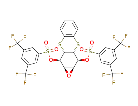 (1α,2β,3β,4α,5α,6α)-5,6-Epoxy-2,3-S-(1,2-phenylen)-2,3-dithio-1,2,3,4-cyclohexantetrol-1,4-bis<3,5-bis(trifluormethyl)benzolsulfonat>