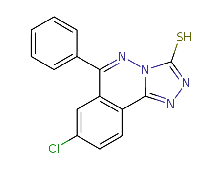 Molecular Structure of 87540-73-6 (8-Chloro-6-phenyl-[1,2,4]triazolo[3,4-a]phthalazine-3-thiol)
