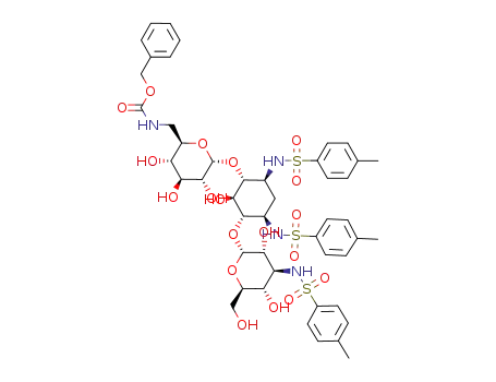 Molecular Structure of 76550-51-1 (6'-N-(benzyloxyarbonyl)-1,3,3''-tri-N-tosylkanamycin A)