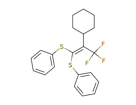 Benzene,
1,1'-[(2-cyclohexyl-3,3,3-trifluoro-1-propenylidene)bis(thio)]bis-