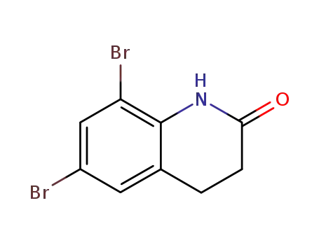 Molecular Structure of 3555-41-7 (6,8-Dibromo-3,4-dihydroquinolin-2(1H)-one)