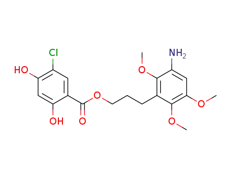 3-(3-amino-2,5,6-trimethoxy)propyl 5-chloro-2,4-dihydroxybenzoate