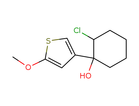 Molecular Structure of 78282-37-8 (2-Chlor-1-(5-methoxy-3-thienyl)-1-cyclohexanol)