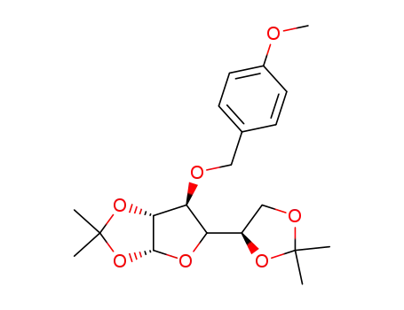 Molecular Structure of 329899-60-7 ((3aR,6S,6aR)-5-((R)-2,2-Dimethyl-[1,3]dioxolan-4-yl)-6-(4-methoxy-benzyloxy)-2,2-dimethyl-tetrahydro-furo[2,3-d][1,3]dioxole)