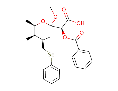 Benzoic acid (S)-carboxy-((2R,4R,5R,6R)-2-methoxy-5,6-dimethyl-4-phenylselanylmethyl-tetrahydro-pyran-2-yl)-methyl ester