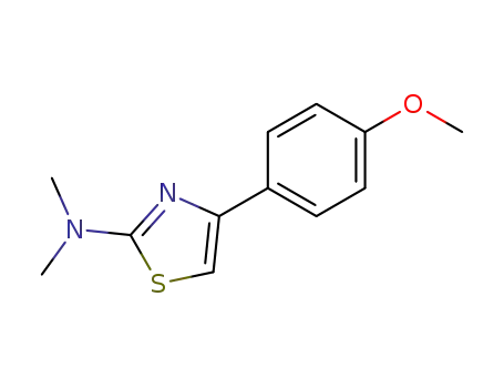 Molecular Structure of 6149-07-1 (2-Thiazolamine, 4-(4-methoxyphenyl)-N,N-dimethyl-)