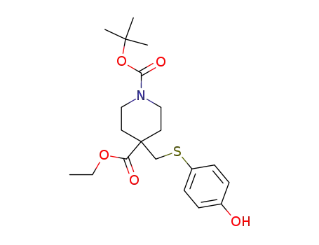 4-(4-hydroxy-phenylsulfanylmethyl)-piperidine-1,4-dicarboxylic acid 1-<i>tert</i>-butyl ester 4-ethyl ester
