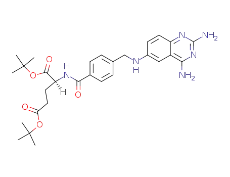 L-Glutamic acid,
N-[4-[[(2,4-diamino-6-quinazolinyl)amino]methyl]benzoyl]-,
bis(1,1-dimethylethyl) ester