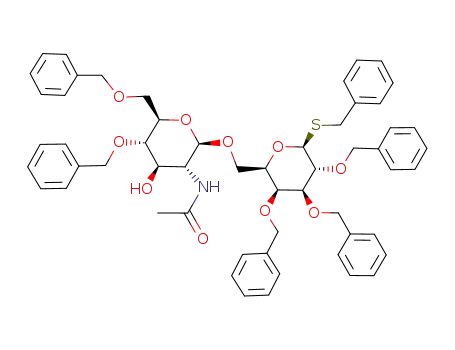 benzyl 6-O-(2-acetamido-4,6-di-O-benzyl-2-deoxy-β-D-glucopyranosyl)-2,3,4-tri-O-benzyl-1-thio-β-D-galactopyranoside