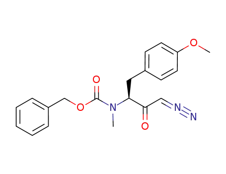 Carbamic acid,
N-[(1S)-3-diazo-1-[(4-methoxyphenyl)methyl]-2-oxopropyl]-N-methyl-,
phenylmethyl ester