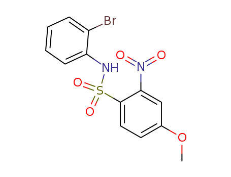 Molecular Structure of 132774-18-6 (N-(2-bromophenyl)-2-nitro-4-methoxybenzenesulfonamide)