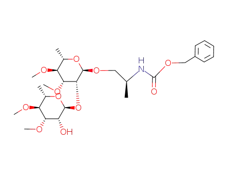 {(S)-2-[(2R,3R,4R,5S,6S)-3-((2S,3R,4S,5S,6S)-3-Hydroxy-4,5-dimethoxy-6-methyl-tetrahydro-pyran-2-yloxy)-4,5-dimethoxy-6-methyl-tetrahydro-pyran-2-yloxy]-1-methyl-ethyl}-carbamic acid benzyl ester