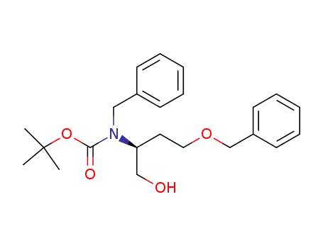 Molecular Structure of 142545-28-6 (Benzyl-((S)-3-benzyloxy-1-hydroxymethyl-propyl)-carbamic acid tert-butyl ester)