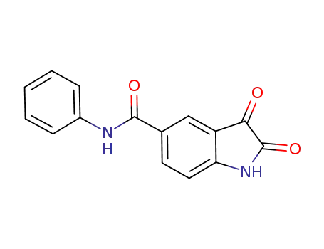 Molecular Structure of 924900-15-2 (1H-Indole-5-carboxamide, 2,3-dihydro-2,3-dioxo-N-phenyl-)